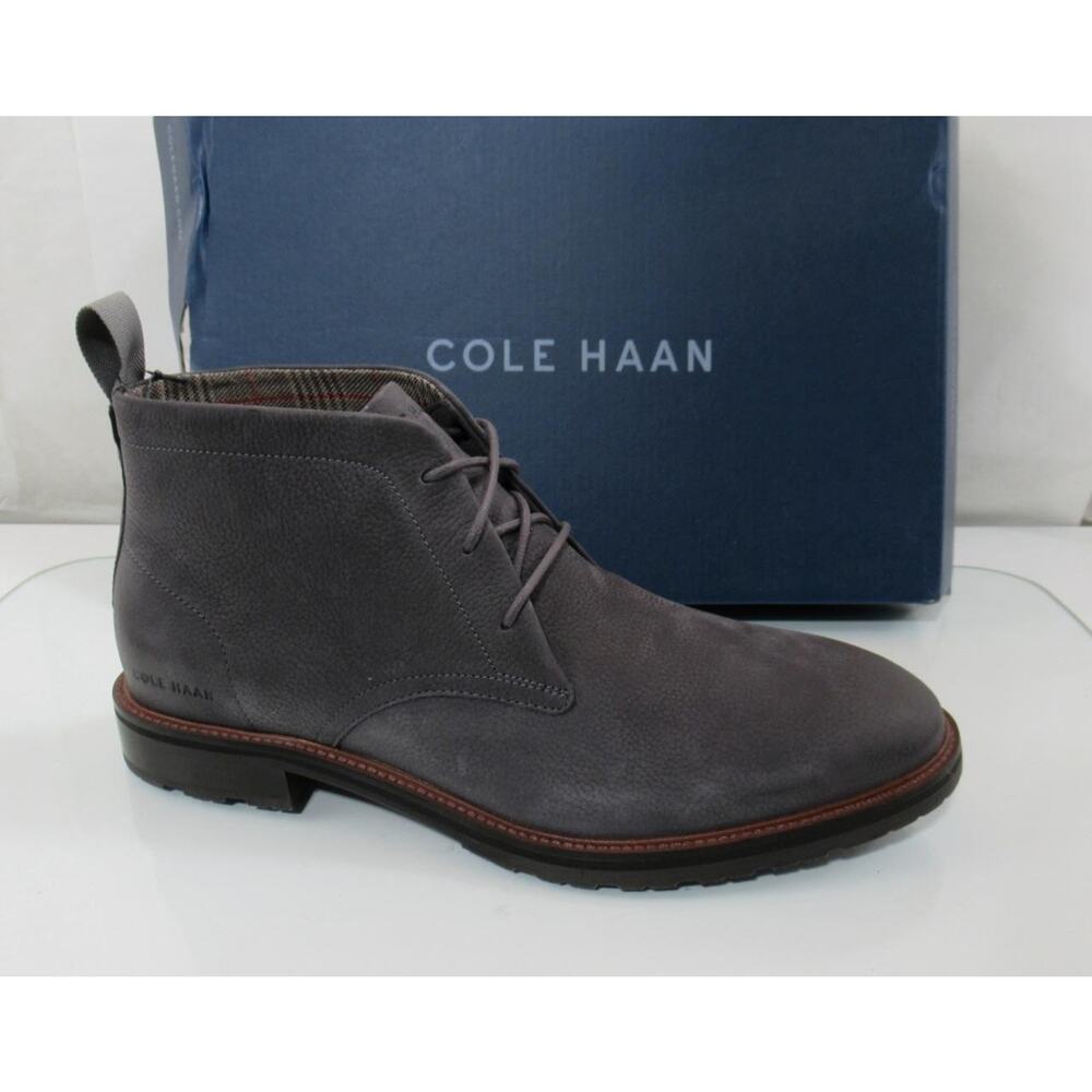 Men's Cole Haan Berkshire Size 10 M Lug Sole Water Resistant Chukka Boot Grey